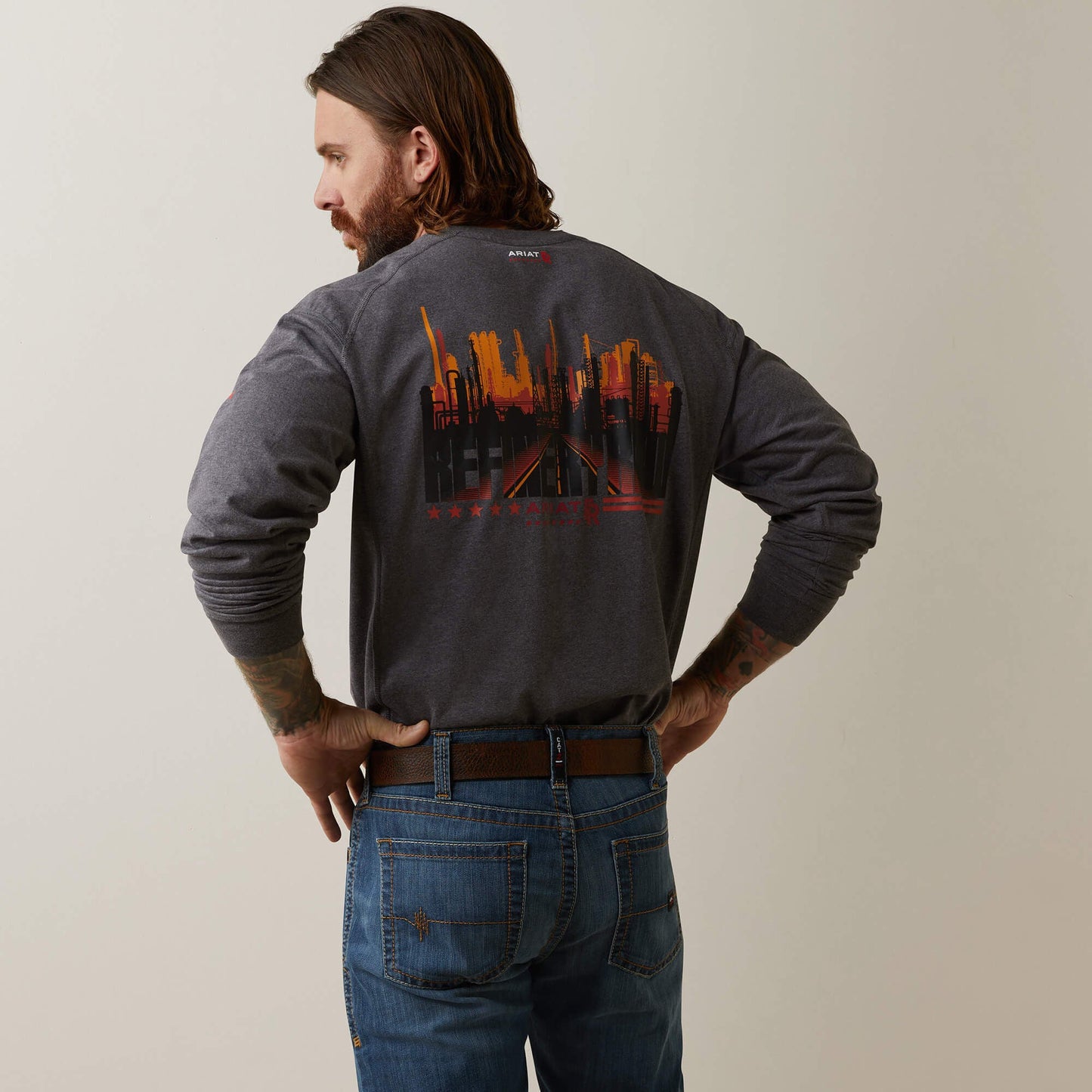 FR Air Refinery Row Graphic Henley Top Men | Ariat online