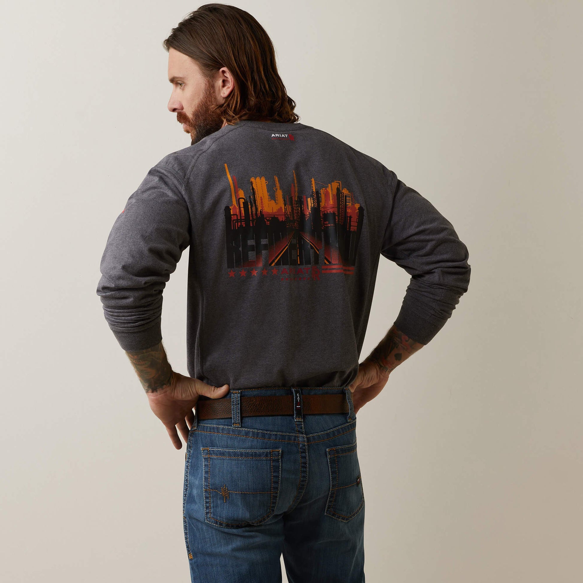 FR Air Refinery Row Graphic Henley Top Men | Ariat online