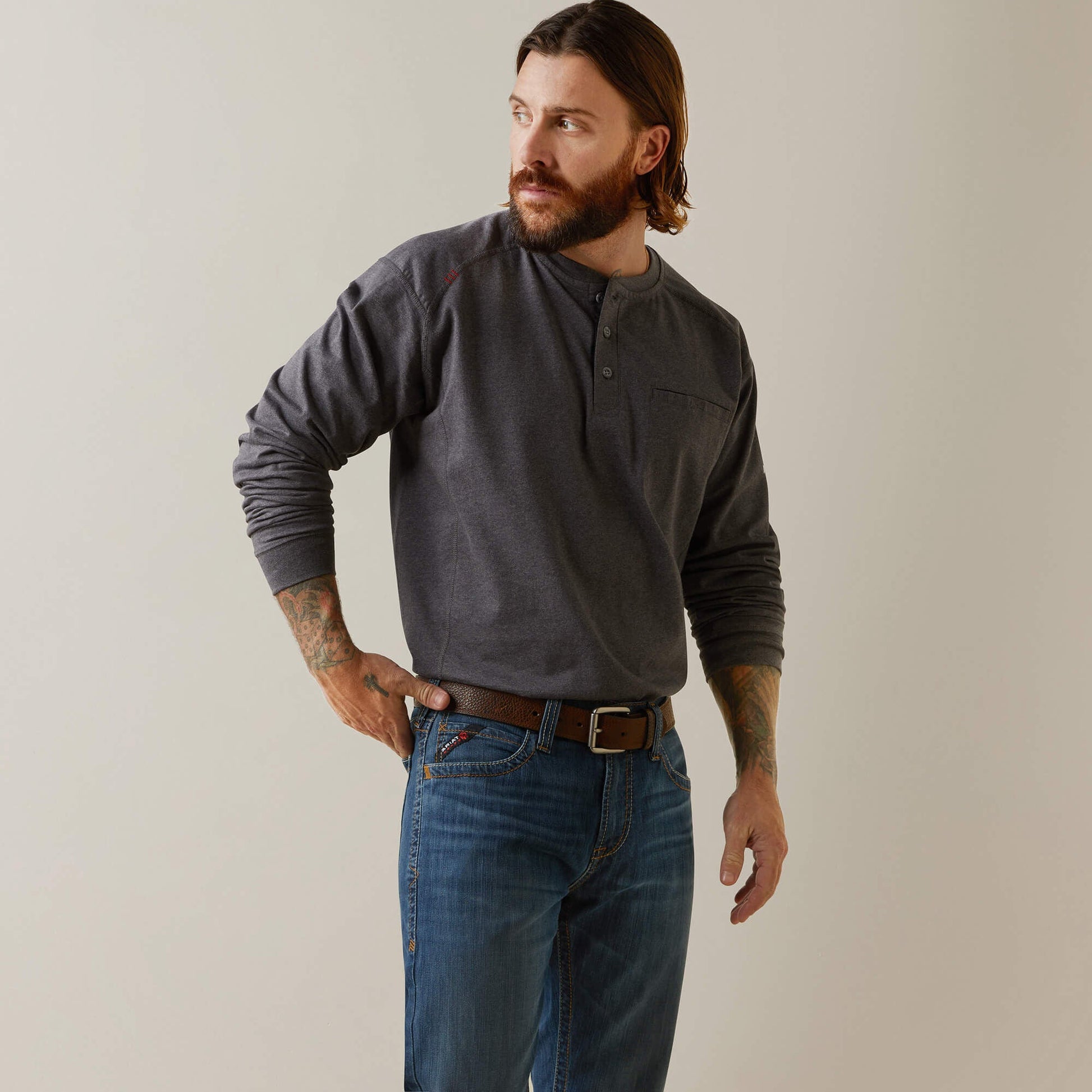 FR Air Refinery Row Graphic Henley Top Men | Ariat online