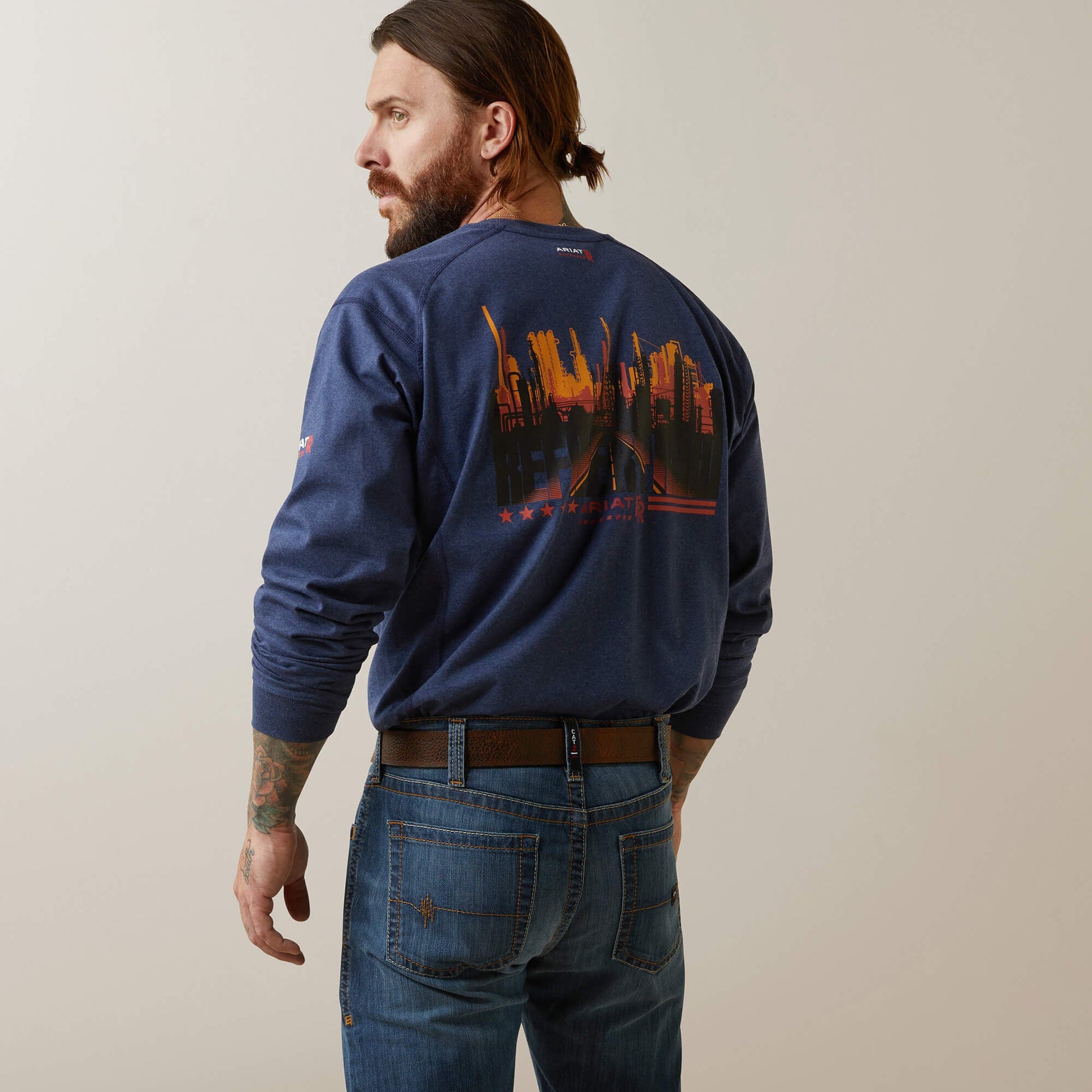 FR Air Refinery Row Graphic Henley Top Men | Ariat for sale
