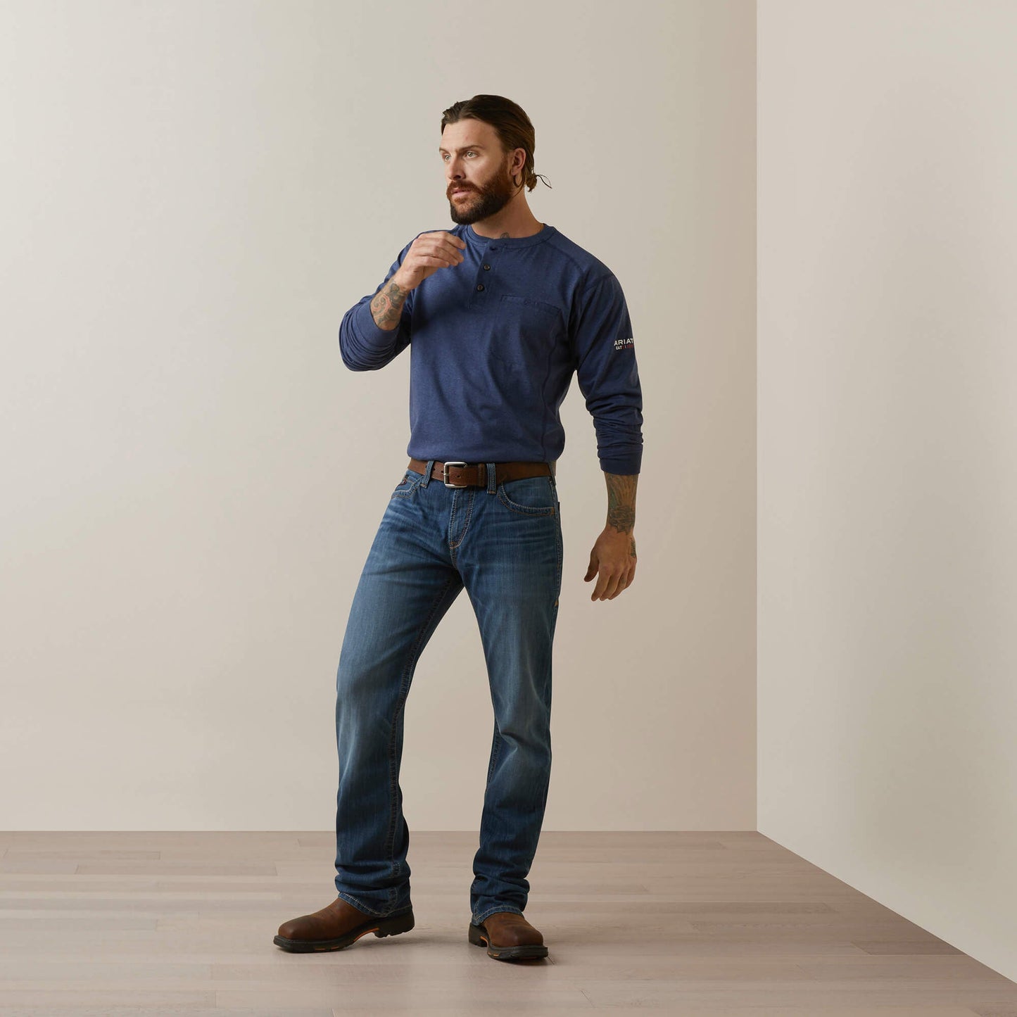 FR Air Refinery Row Graphic Henley Top Men | Ariat for sale