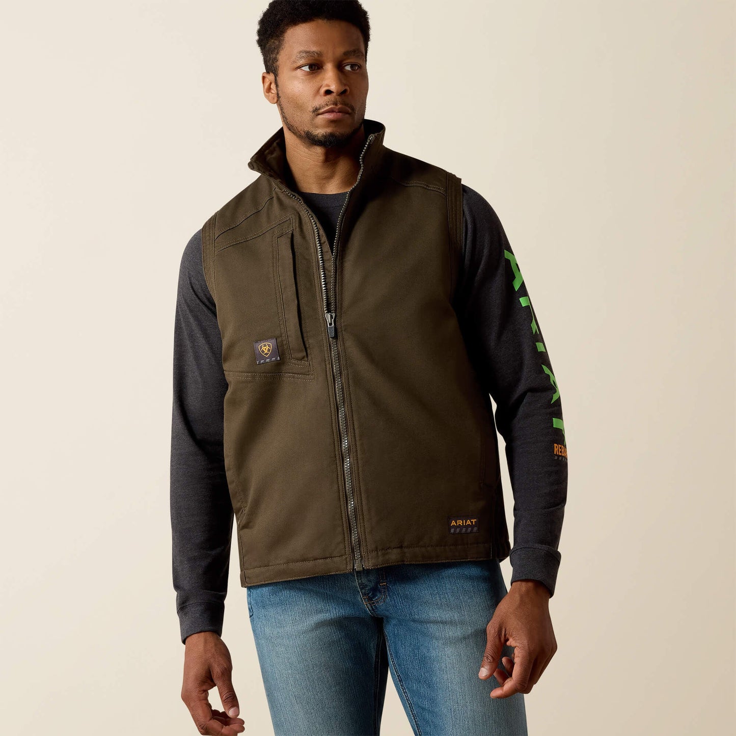 Rebar Washed DuraCanvas Insulated Vest Men | Ariat outlet