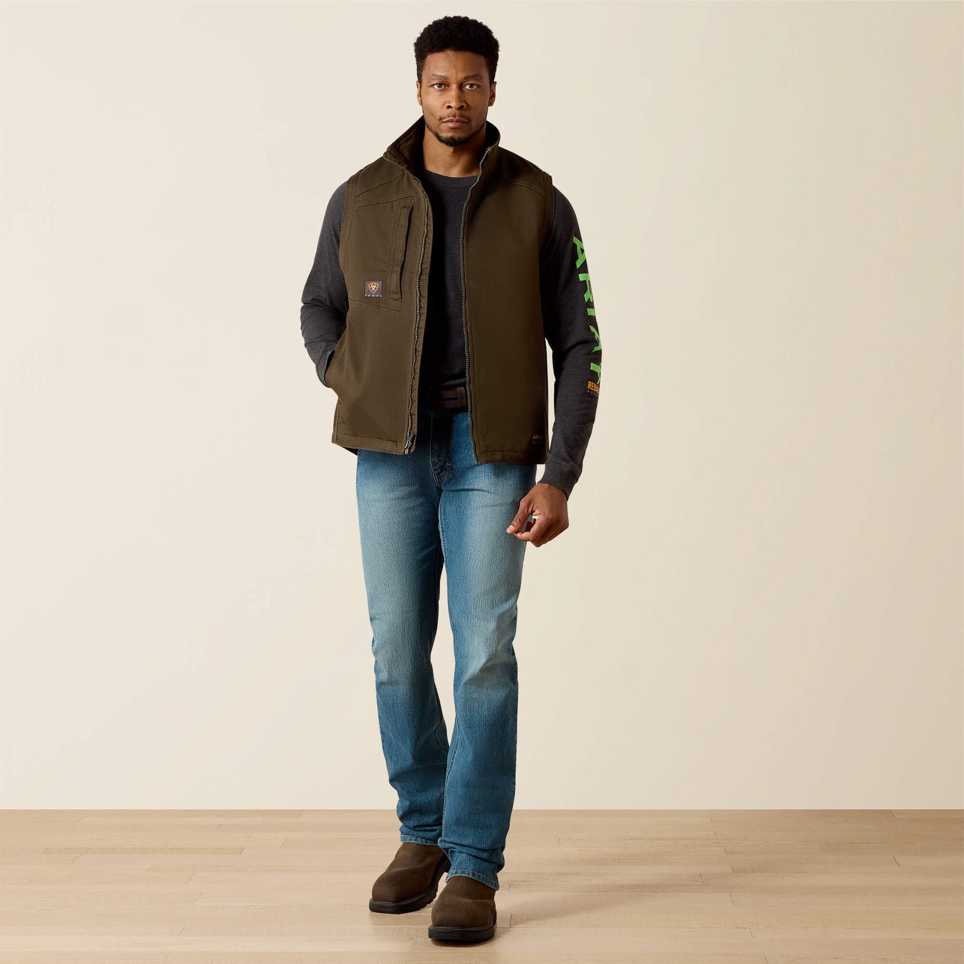 Rebar Washed DuraCanvas Insulated Vest Men | Ariat outlet