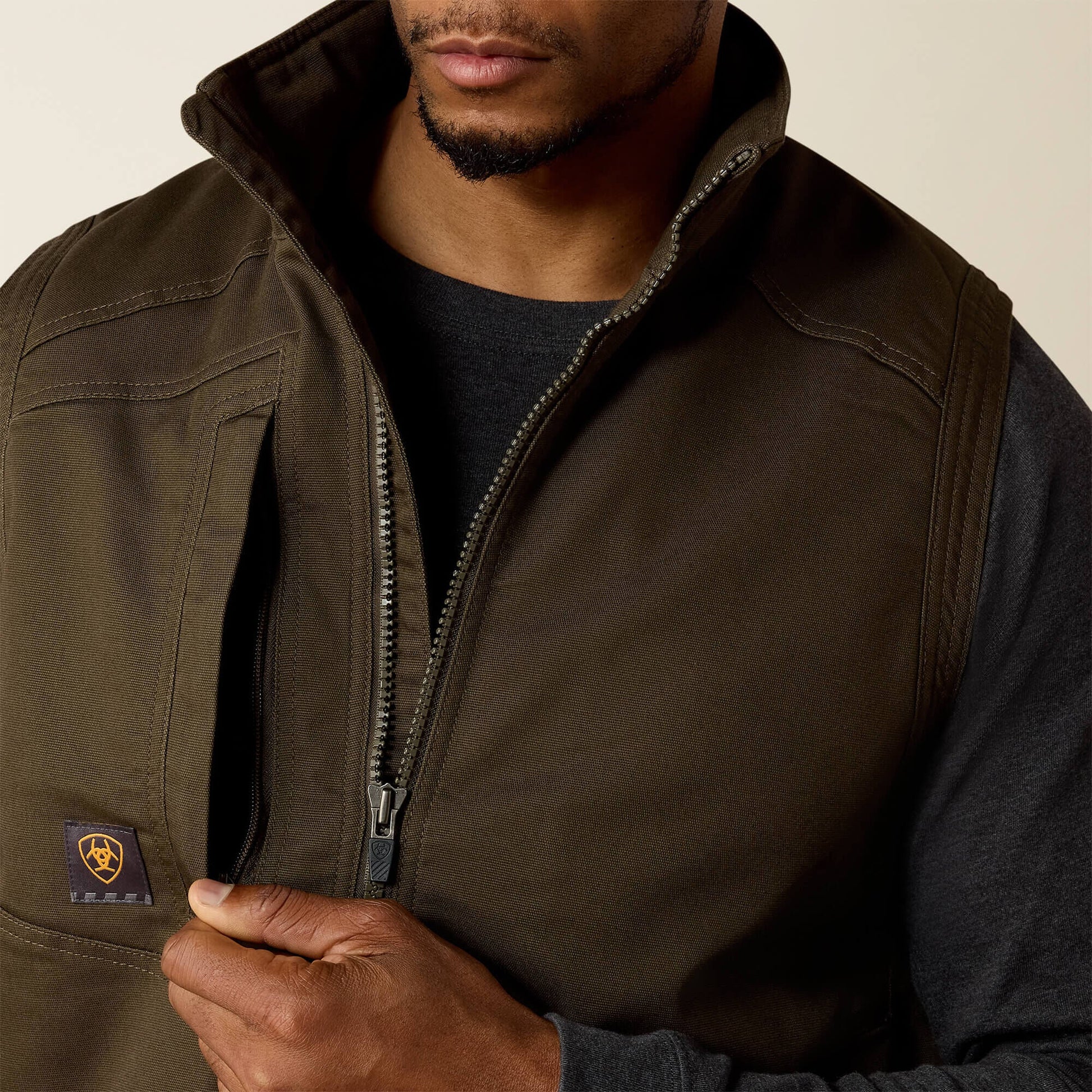 Rebar Washed DuraCanvas Insulated Vest Men | Ariat outlet