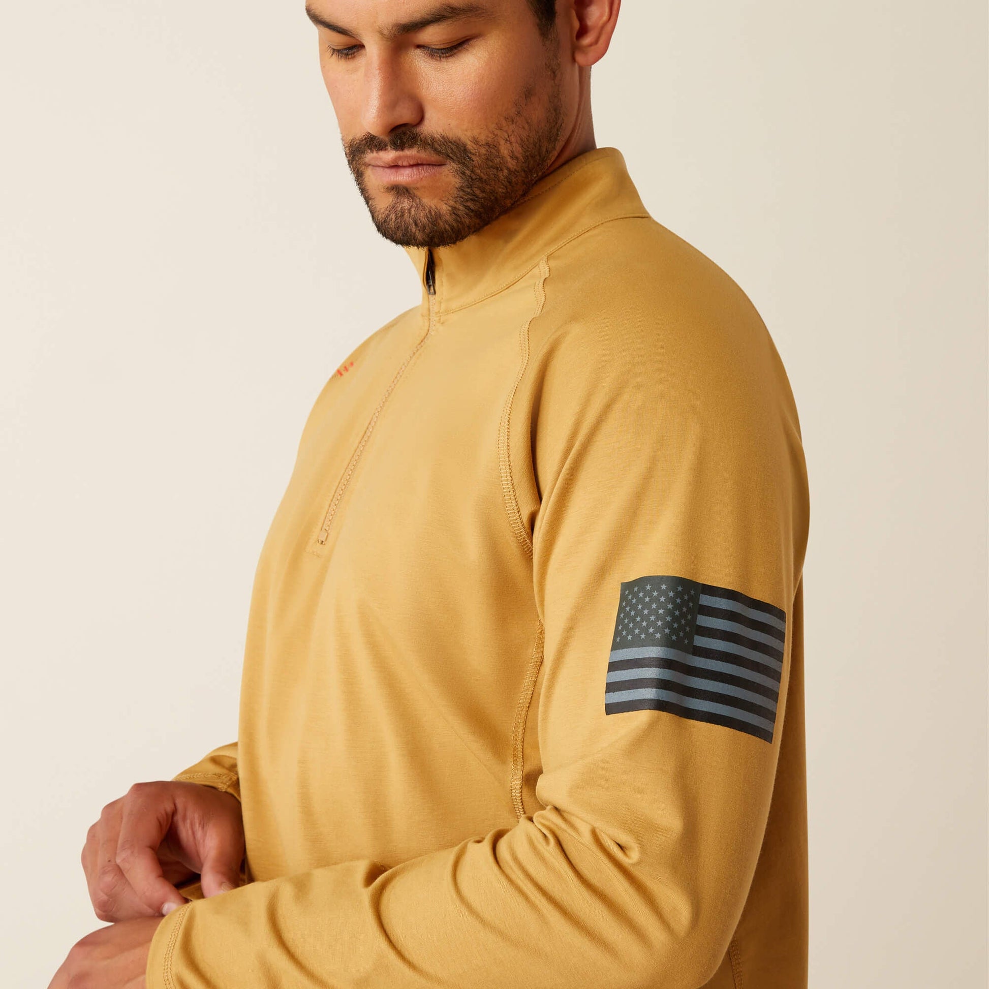FR Combat Stretch Patriot 1/4 Zip Work Shirt Men | Ariat for sale
