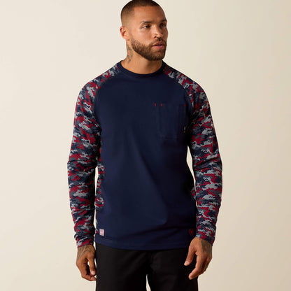 FR AC Stretch Camo Baseball T-Shirt Men | Ariat on sale