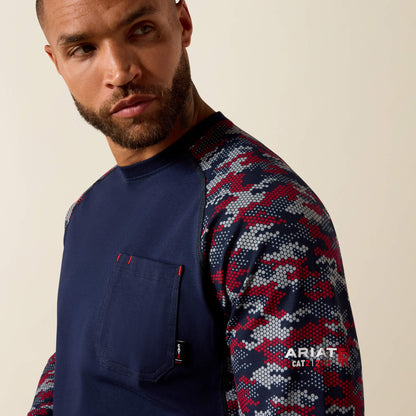FR AC Stretch Camo Baseball T-Shirt Men | Ariat on sale