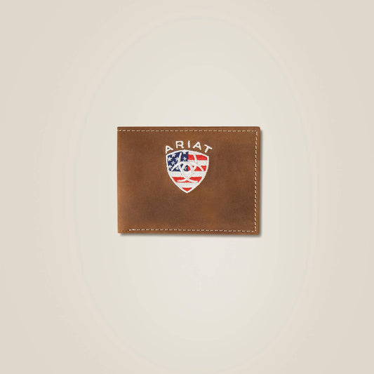 Flag Shield Bifold Wallet Men | Ariat on sale