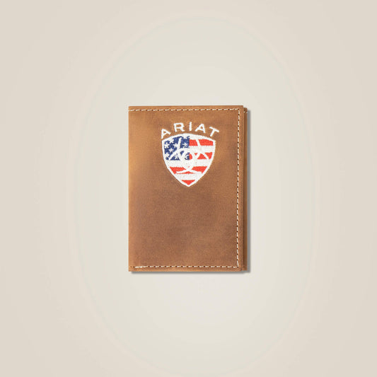 Flag Shield Trifold Wallet Men | Ariat outlet