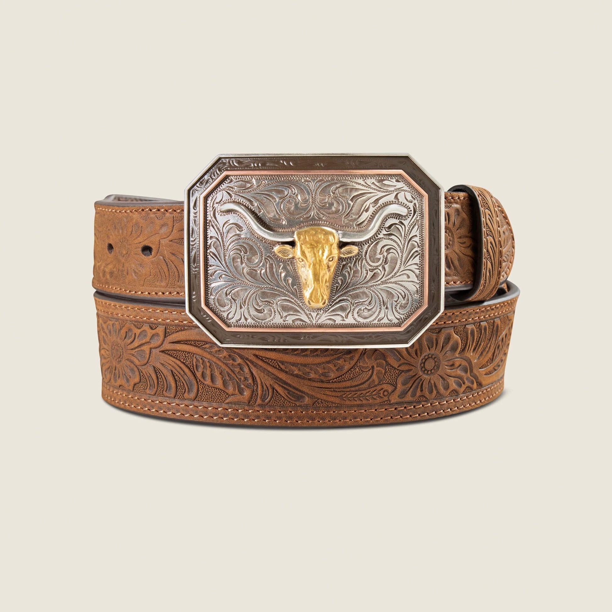 Floral Embossed Belt Men | Ariat discount