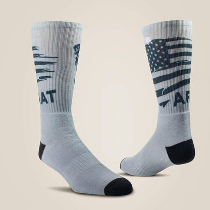 Patriot Graphic Crew Work Sock 2 Pair Multi Color Pack Men | Ariat outlet
