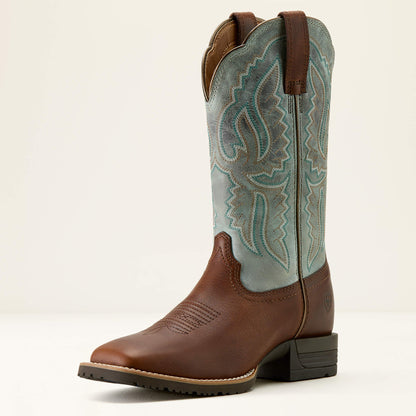 Hybrid Ranchwork Wide Square Toe Western Boot Women | Ariat sale