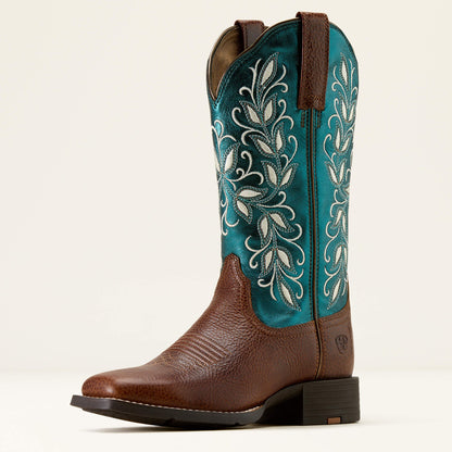 Round Up Holly Wide Square Toe Western Boot Women | Ariat discount