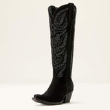 DISTRESSED BLACK SUEDE