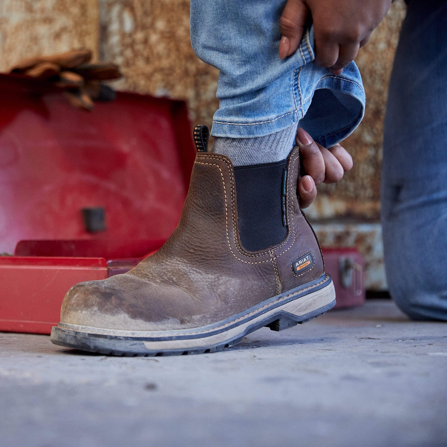 Riveter Chelsea CSA Waterproof Composite Toe Work Boot Women | Ariat on sale