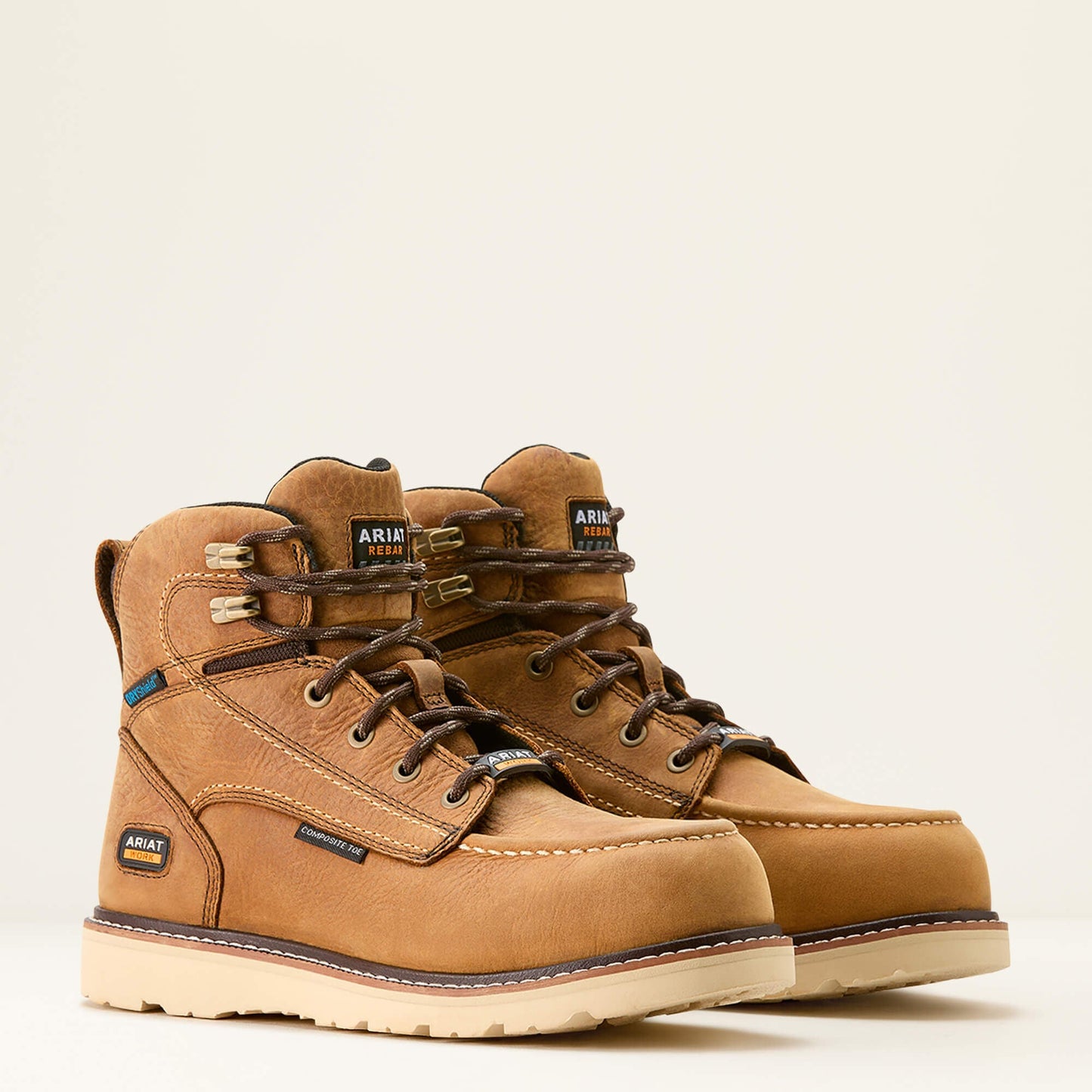 Rebar Wedge Moc Toe Waterproof Composite Toe Work Boot Women | Ariat on sale