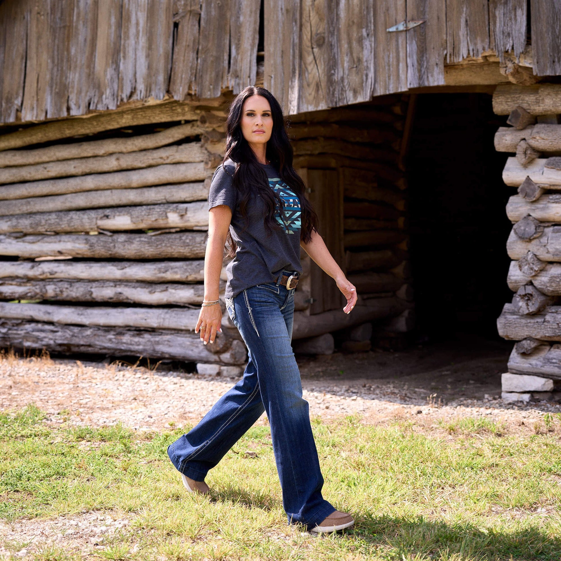 Trouser Mid Rise Stretch Entwined Wide Leg Jean Women | Ariat discount
