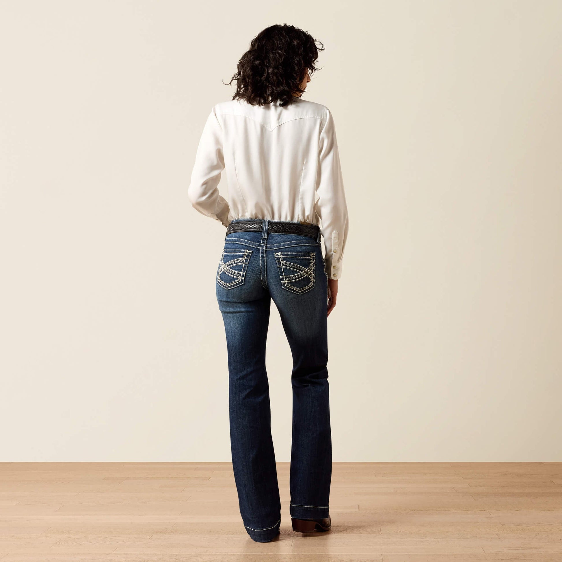 Trouser Mid Rise Stretch Entwined Wide Leg Jean Women | Ariat discount