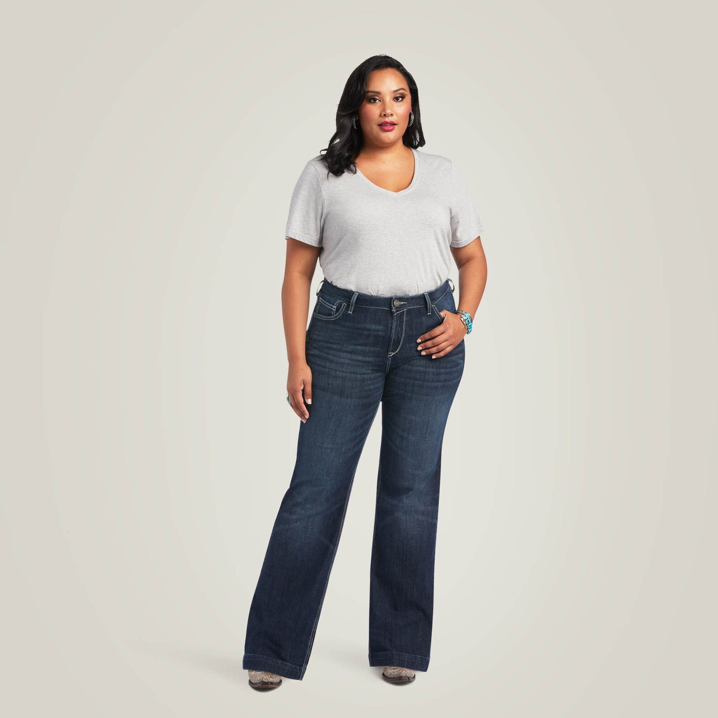 Trouser Perfect Rise Aisha Wide Leg Jean Women | Ariat online