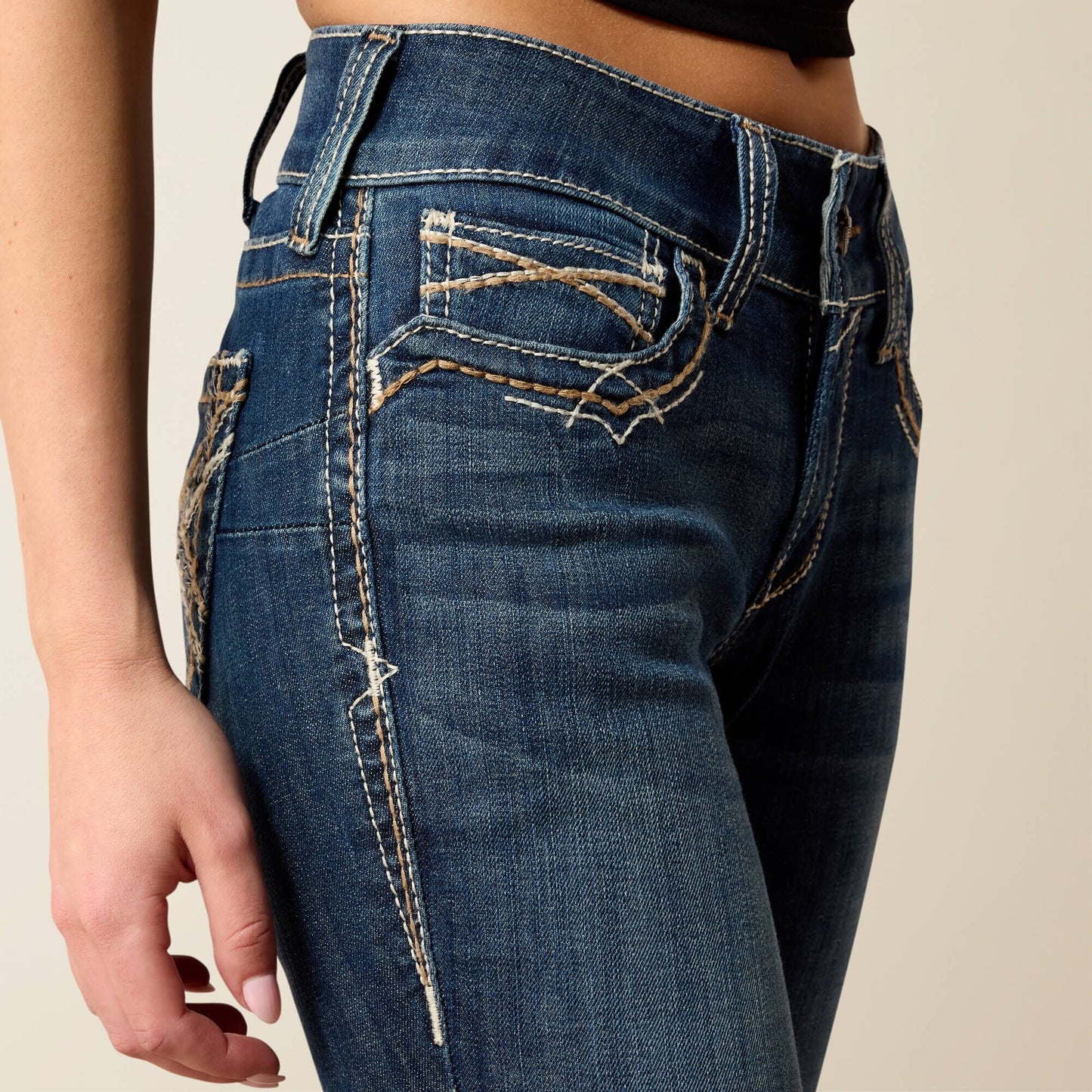 R.E.A.L. Mid Rise Stretch Entwined Festival Boot Cut Jean Women | Ariat online shop