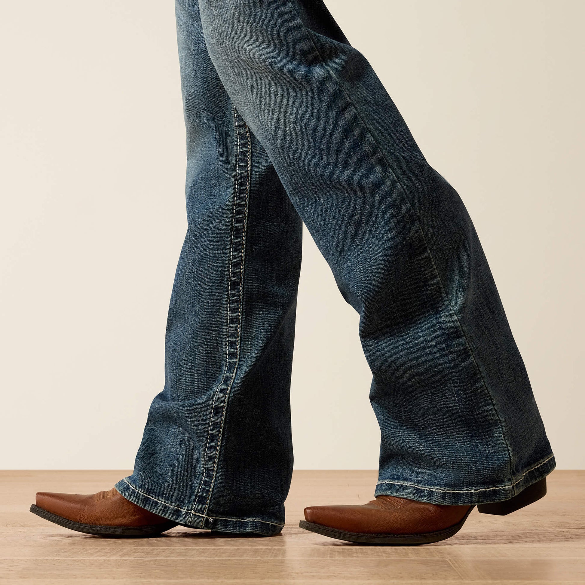 R.E.A.L. Mid Rise Stretch Whipstitch Boot Cut Jean Women | Ariat for sale