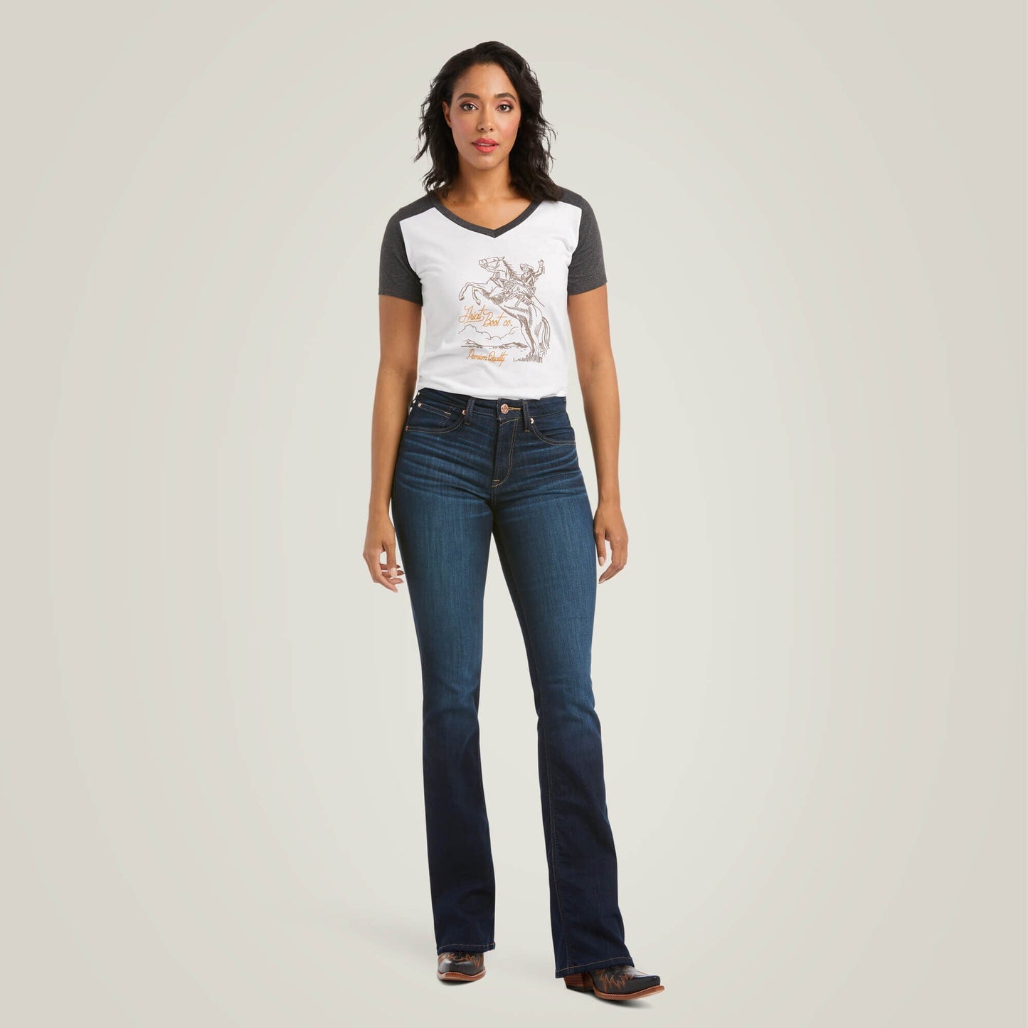 R.E.A.L. High Rise Ballary Boot Cut Jean Women | Ariat discount