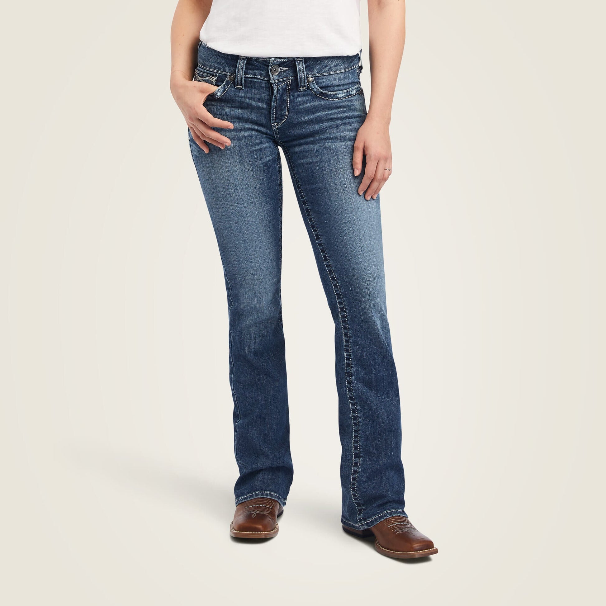 R.E.A.L. Mid Rise Raquel Boot Cut Jean Women | Ariat outlet