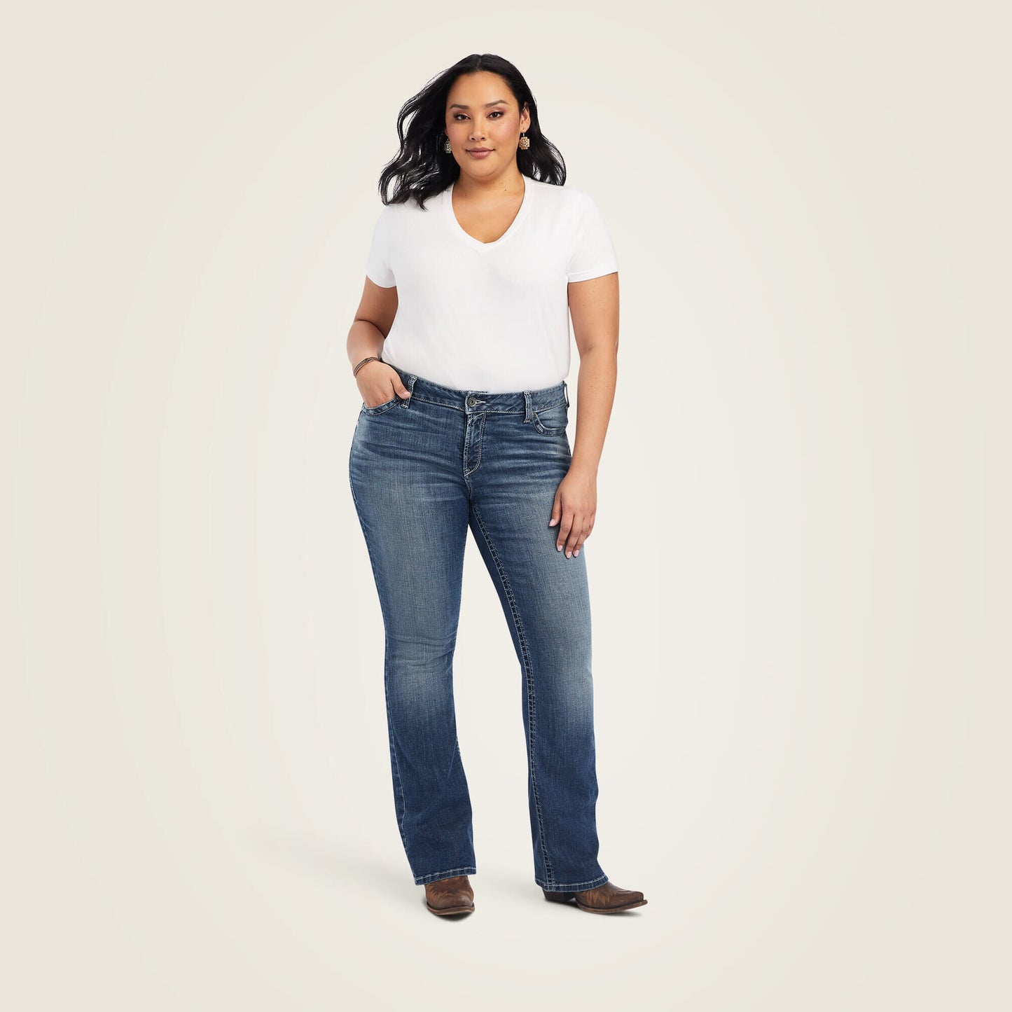 R.E.A.L. Mid Rise Raquel Boot Cut Jean Women | Ariat outlet