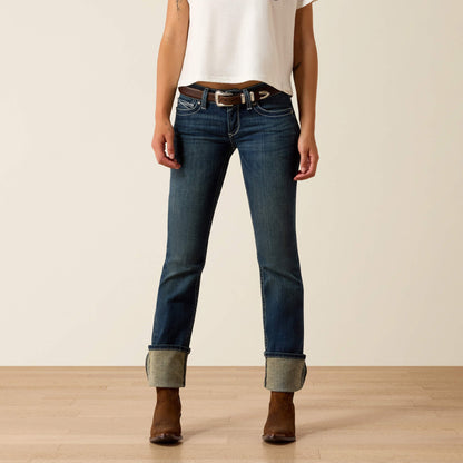 R.E.A.L. Mid Rise Stretch Icon Stackable Straight Leg Jean Women | Ariat for sale