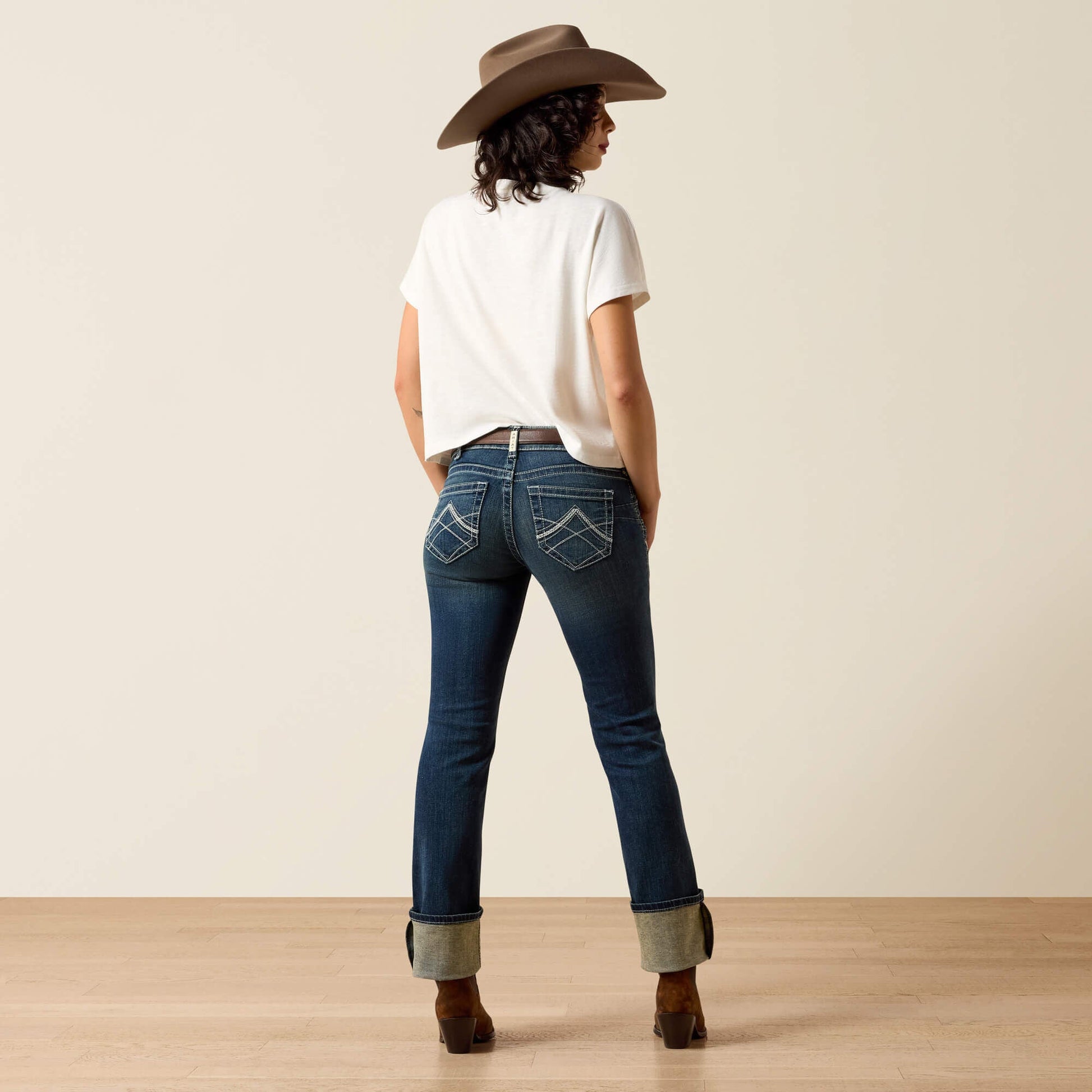 R.E.A.L. Mid Rise Stretch Icon Stackable Straight Leg Jean Women | Ariat for sale