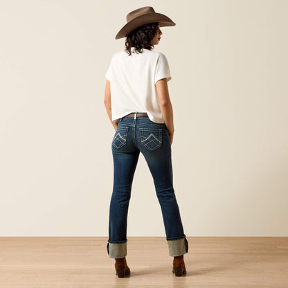 R.E.A.L. Mid Rise Stretch Icon Stackable Straight Leg Jean Women | Ariat for sale