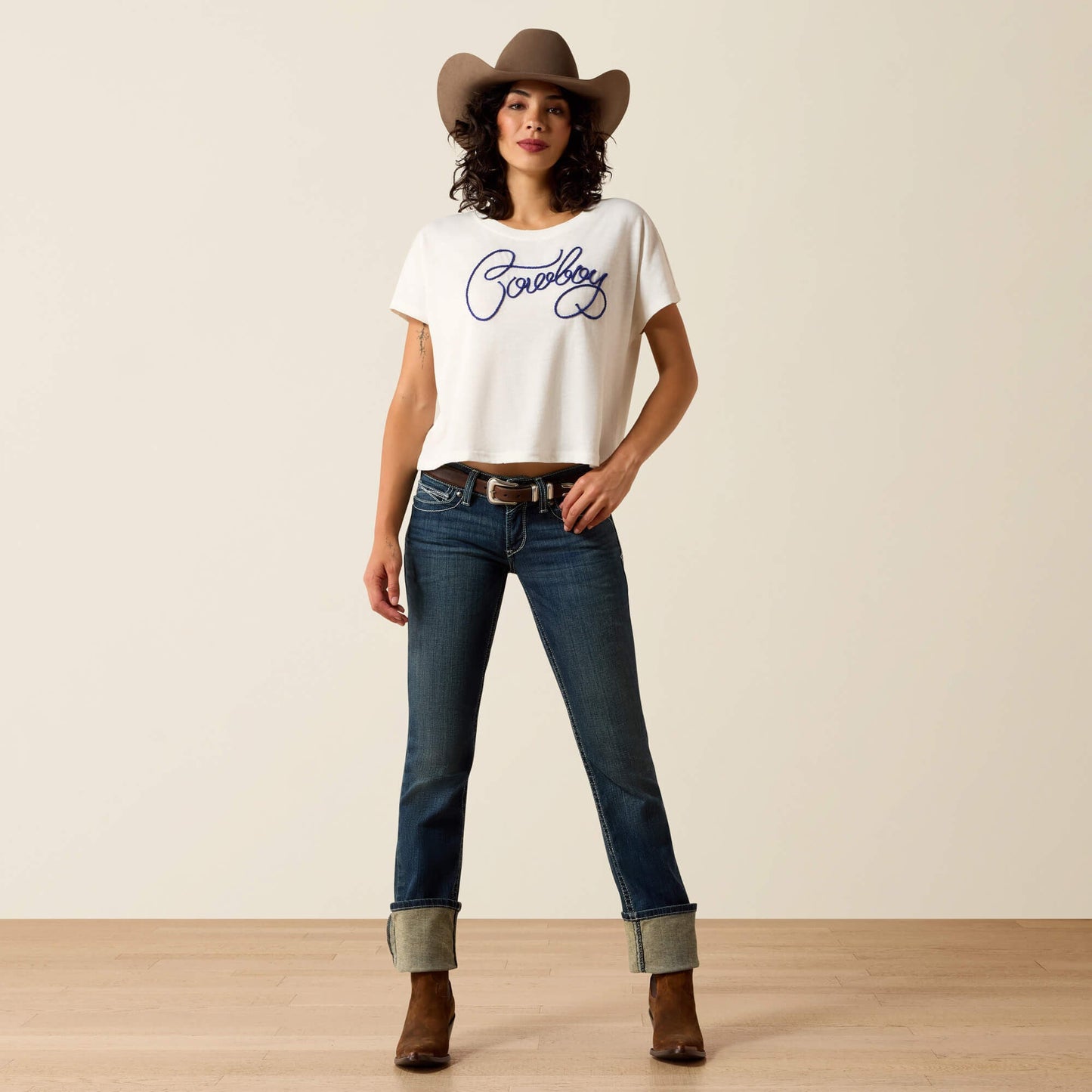 R.E.A.L. Mid Rise Stretch Icon Stackable Straight Leg Jean Women | Ariat for sale