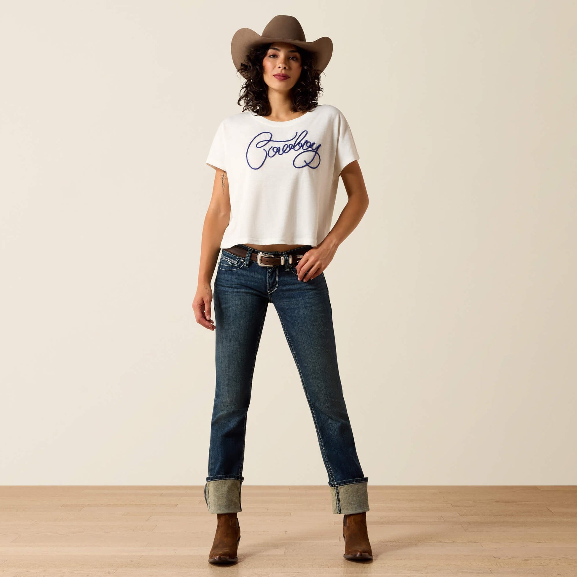 R.E.A.L. Mid Rise Stretch Icon Stackable Straight Leg Jean Women | Ariat for sale