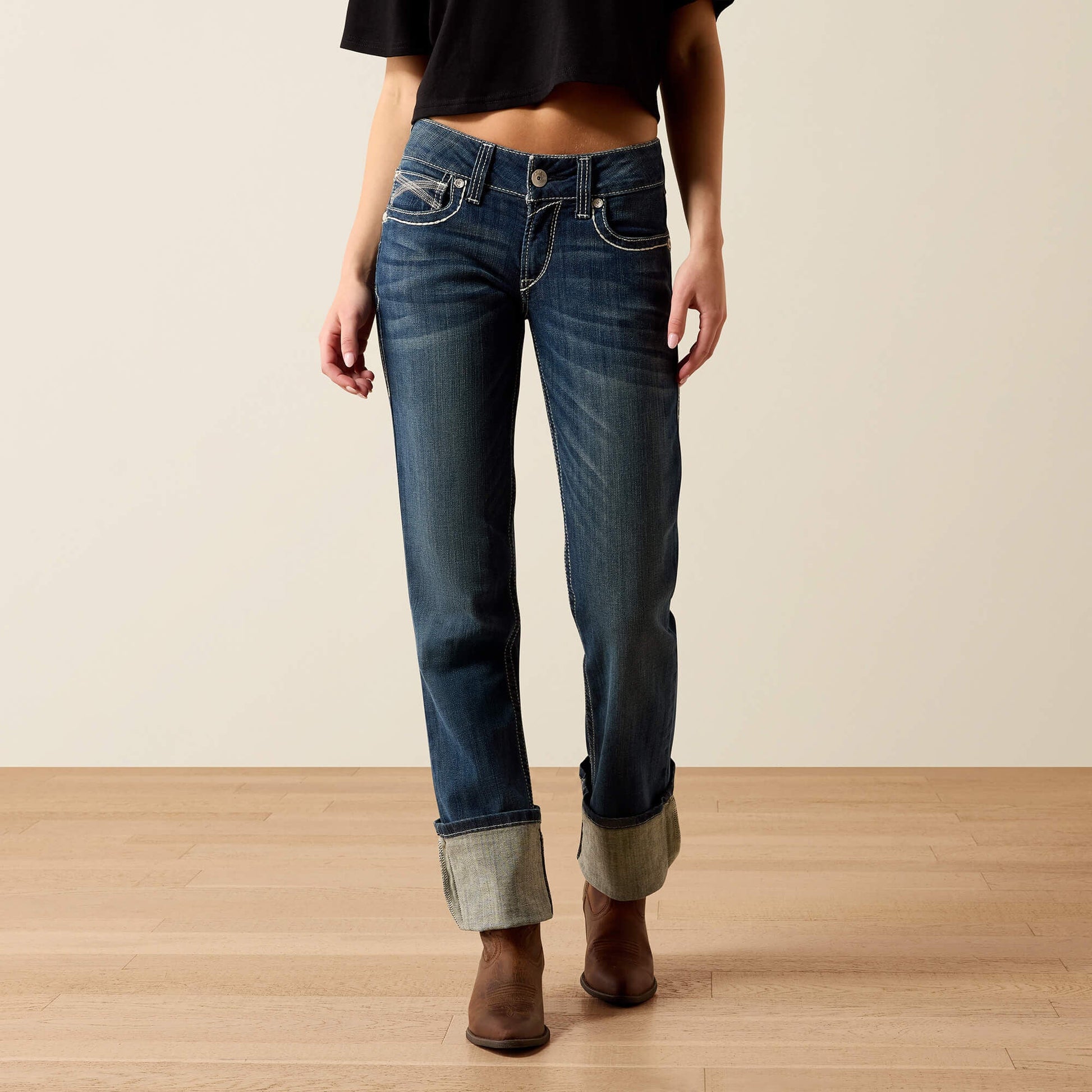 R.E.A.L. Mid Rise Stretch Ivy Stackable Straight Leg Jean Women | Ariat discount
