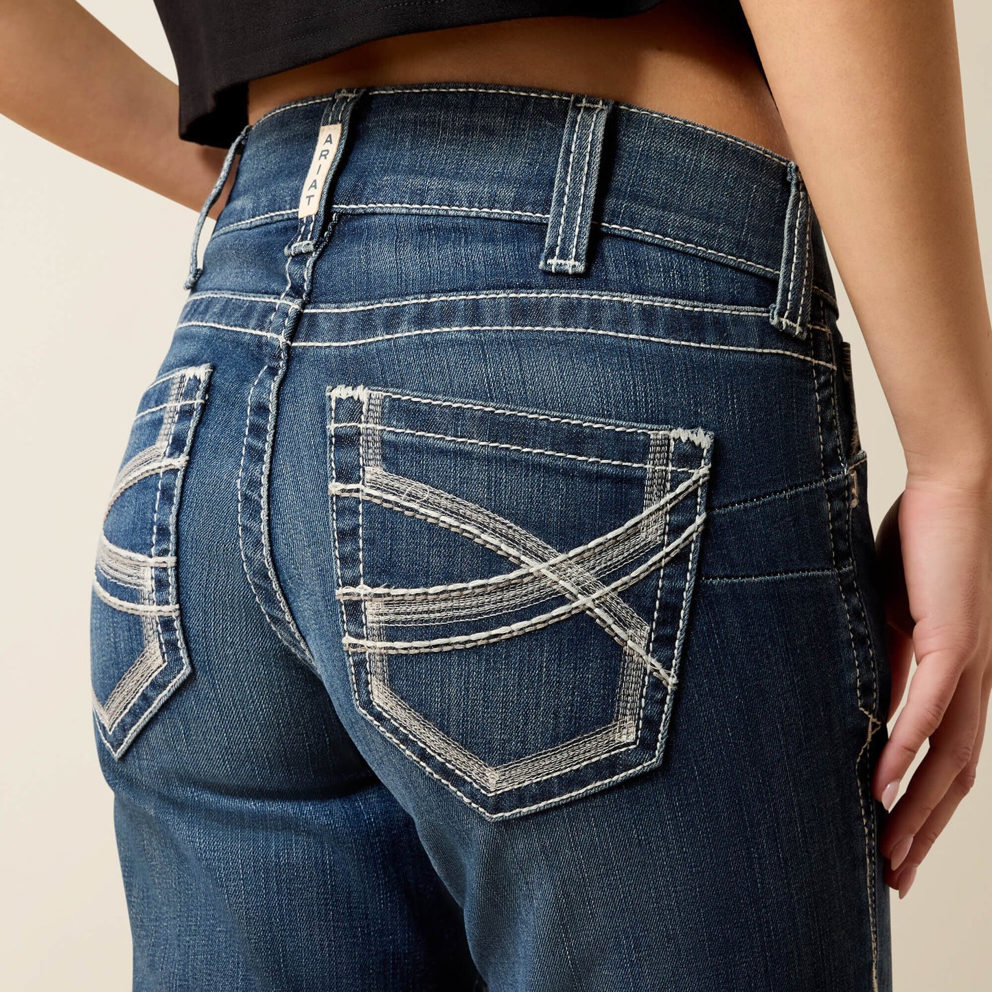 R.E.A.L. Mid Rise Stretch Ivy Stackable Straight Leg Jean Women | Ariat discount