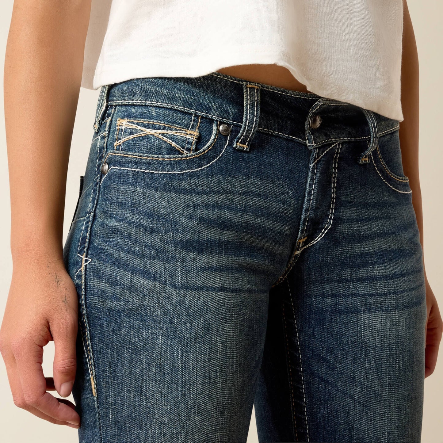R.E.A.L. Mid Rise Stretch Whipstitch Boot Cut Jean Women | Ariat online