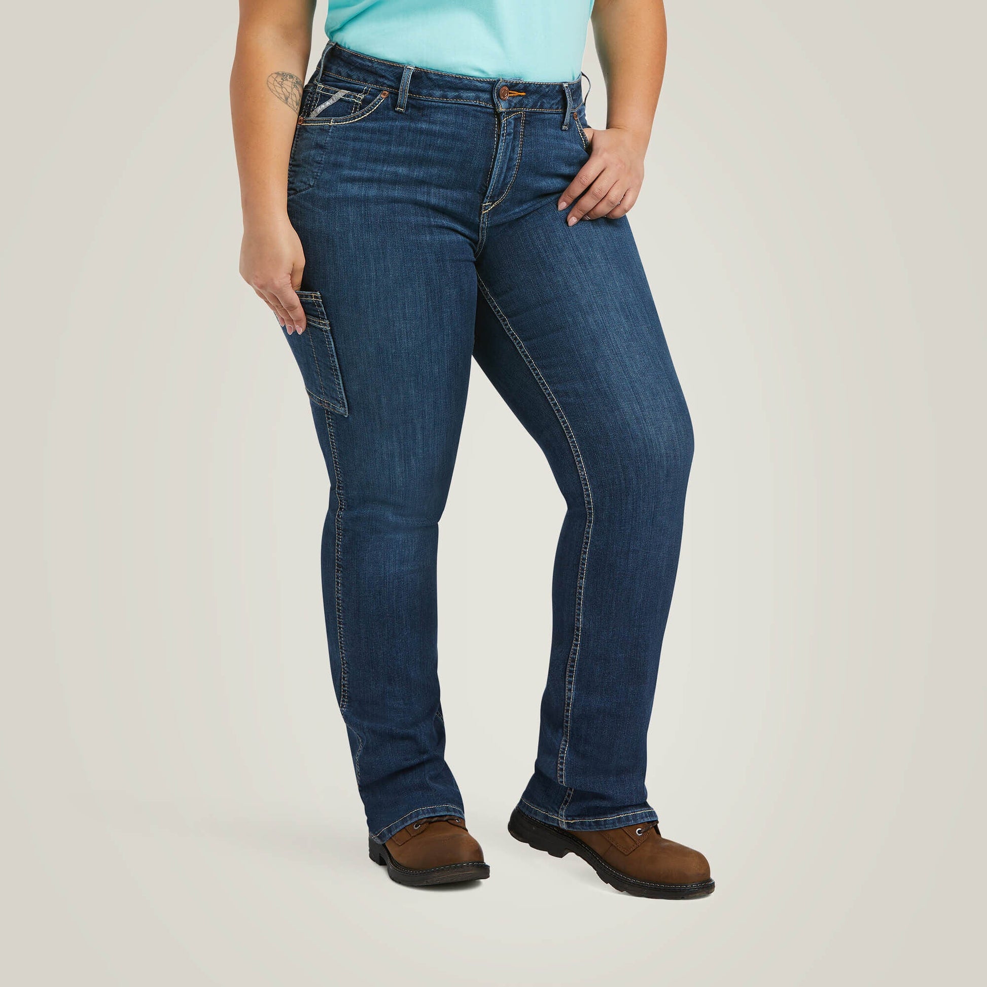 Rebar Work Flex Perfect Rise Riveter Boot Cut Jean Women | Ariat for sale