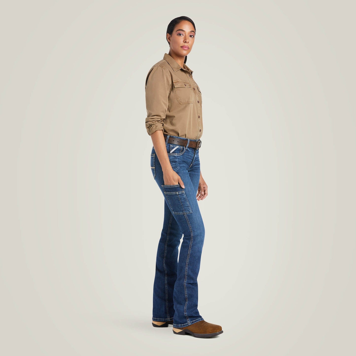 Rebar Work Flex Perfect Rise Riveter Boot Cut Jean Women | Ariat for sale