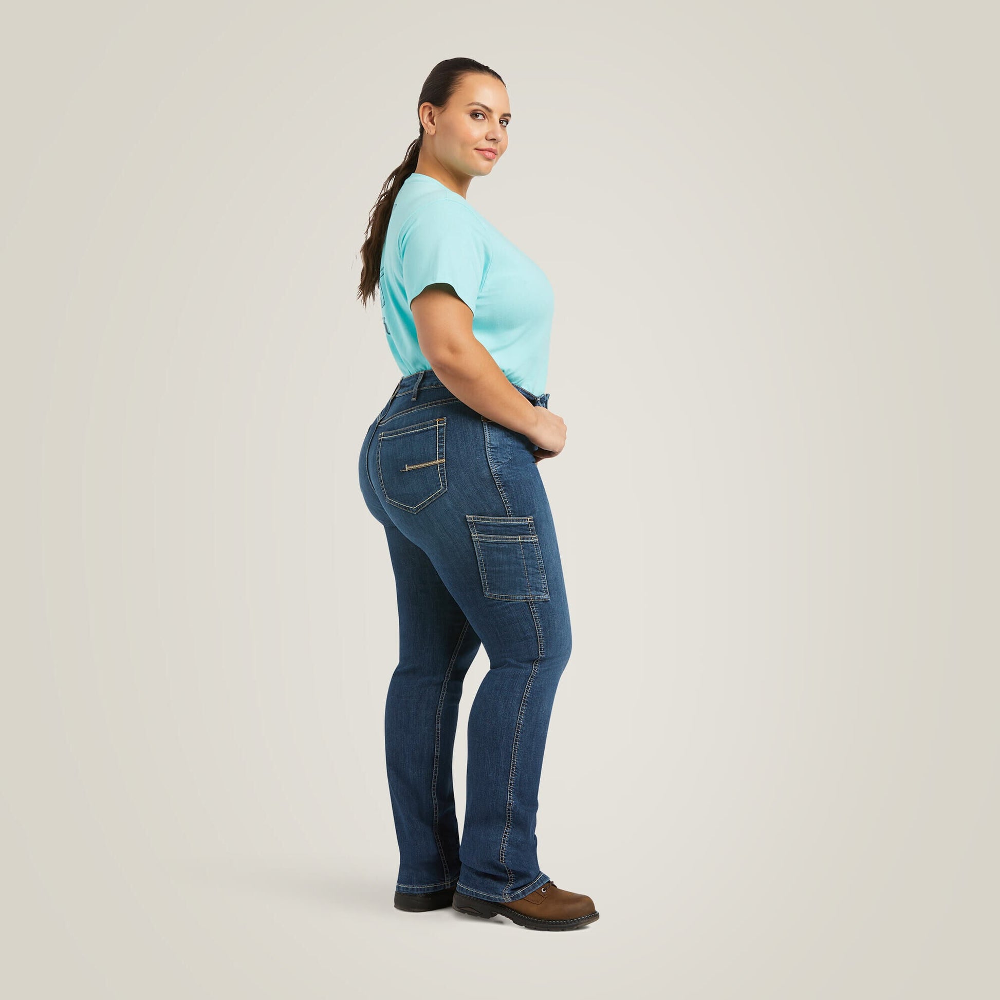 Rebar Work Flex Perfect Rise Riveter Boot Cut Jean Women | Ariat for sale