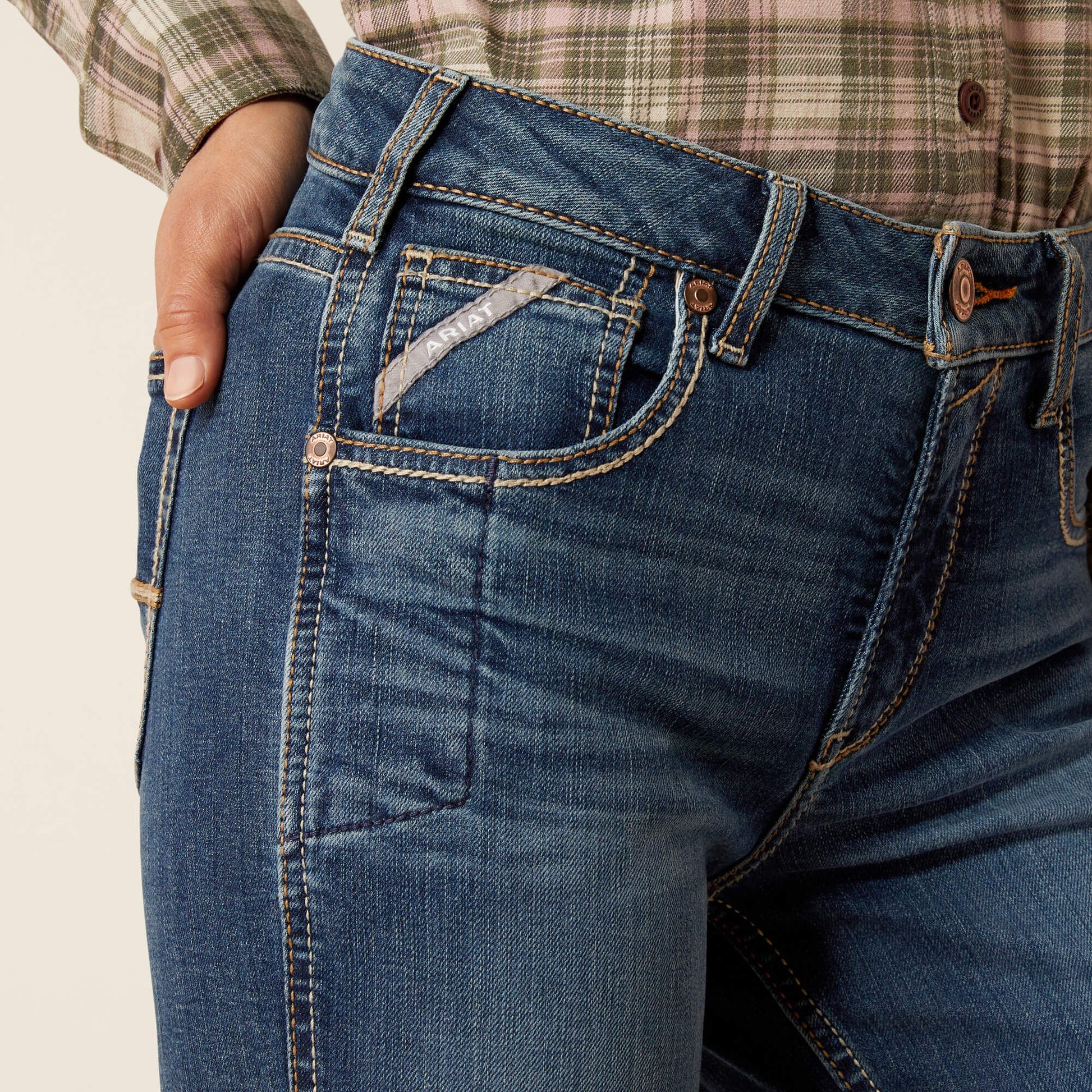 Rebar High Rise Riveter Straight Jean Women | Ariat online