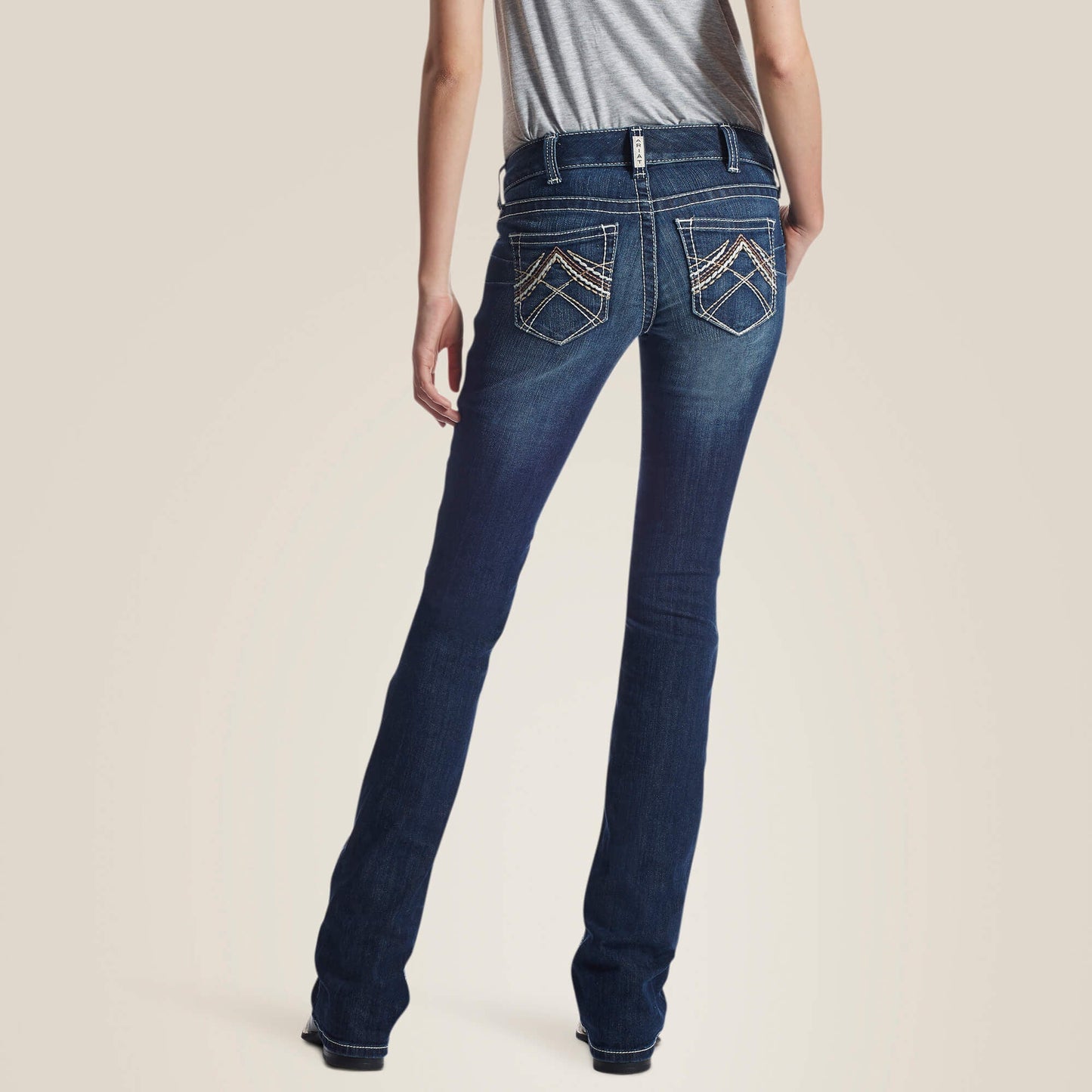 R.E.A.L. Low Rise Stretch Rosy Whipstitch Boot Cut Jean Women | Ariat on sale