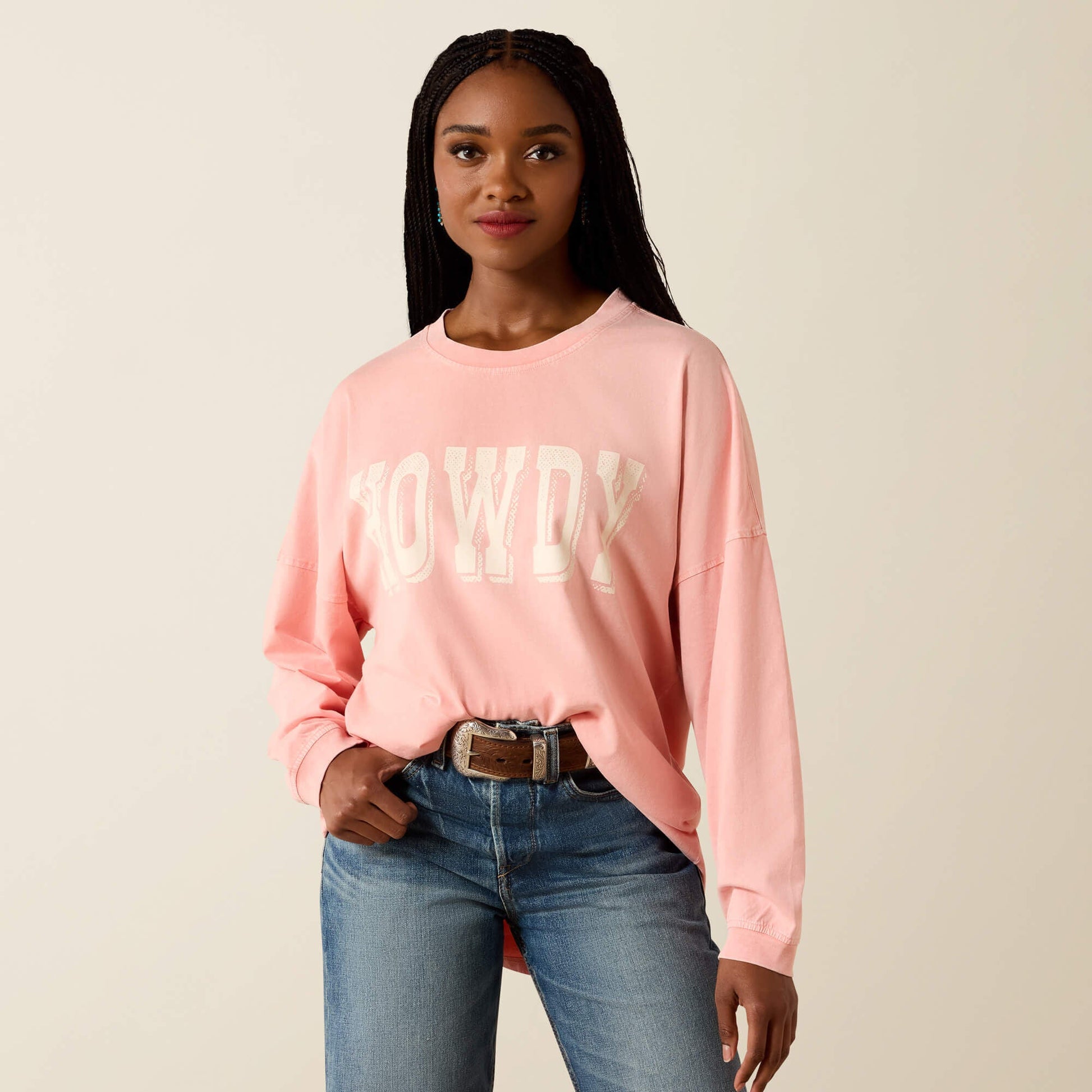 Canvas Oversized Long Sleeve T-Shirt Women | Ariat online