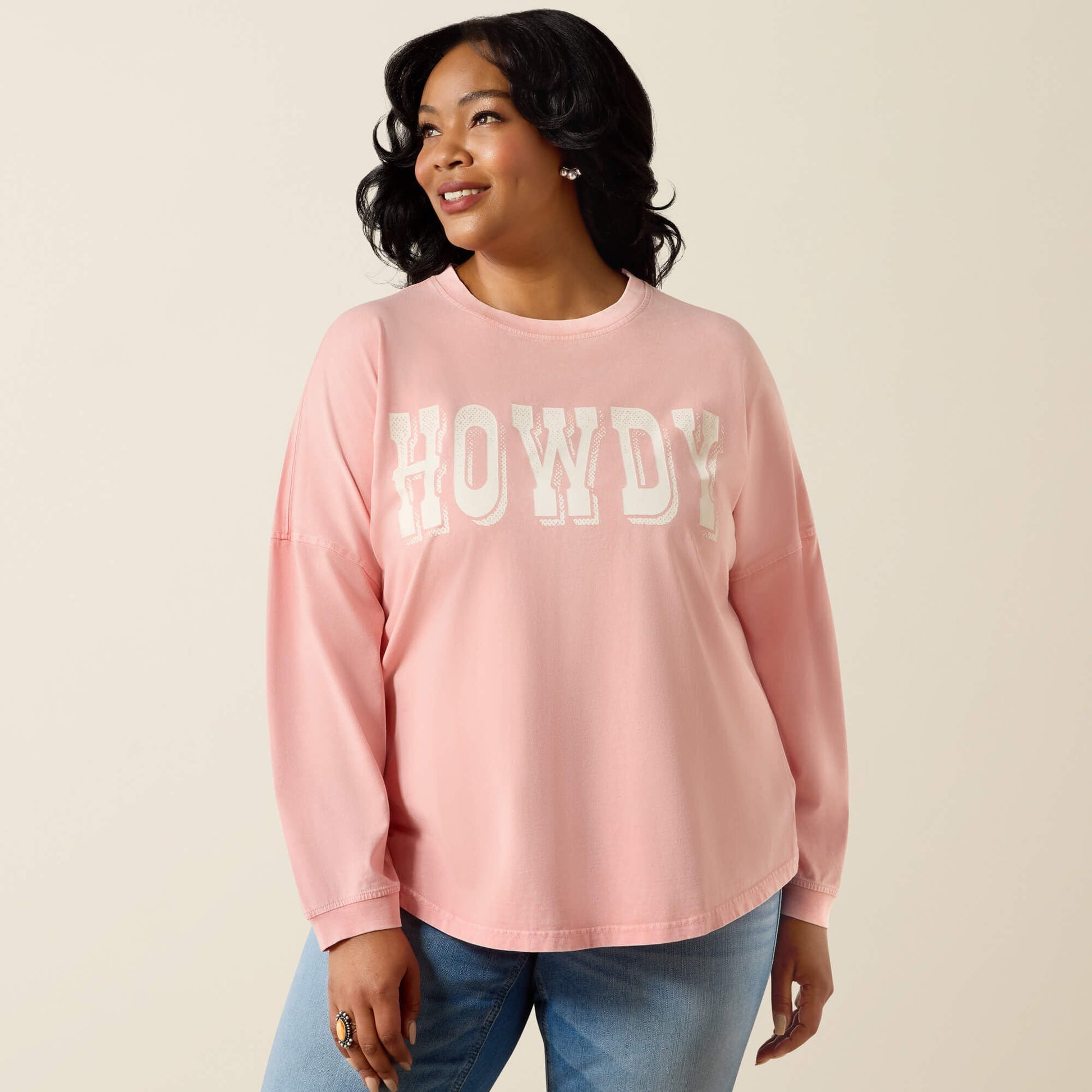 Canvas Oversized Long Sleeve T-Shirt Women | Ariat online