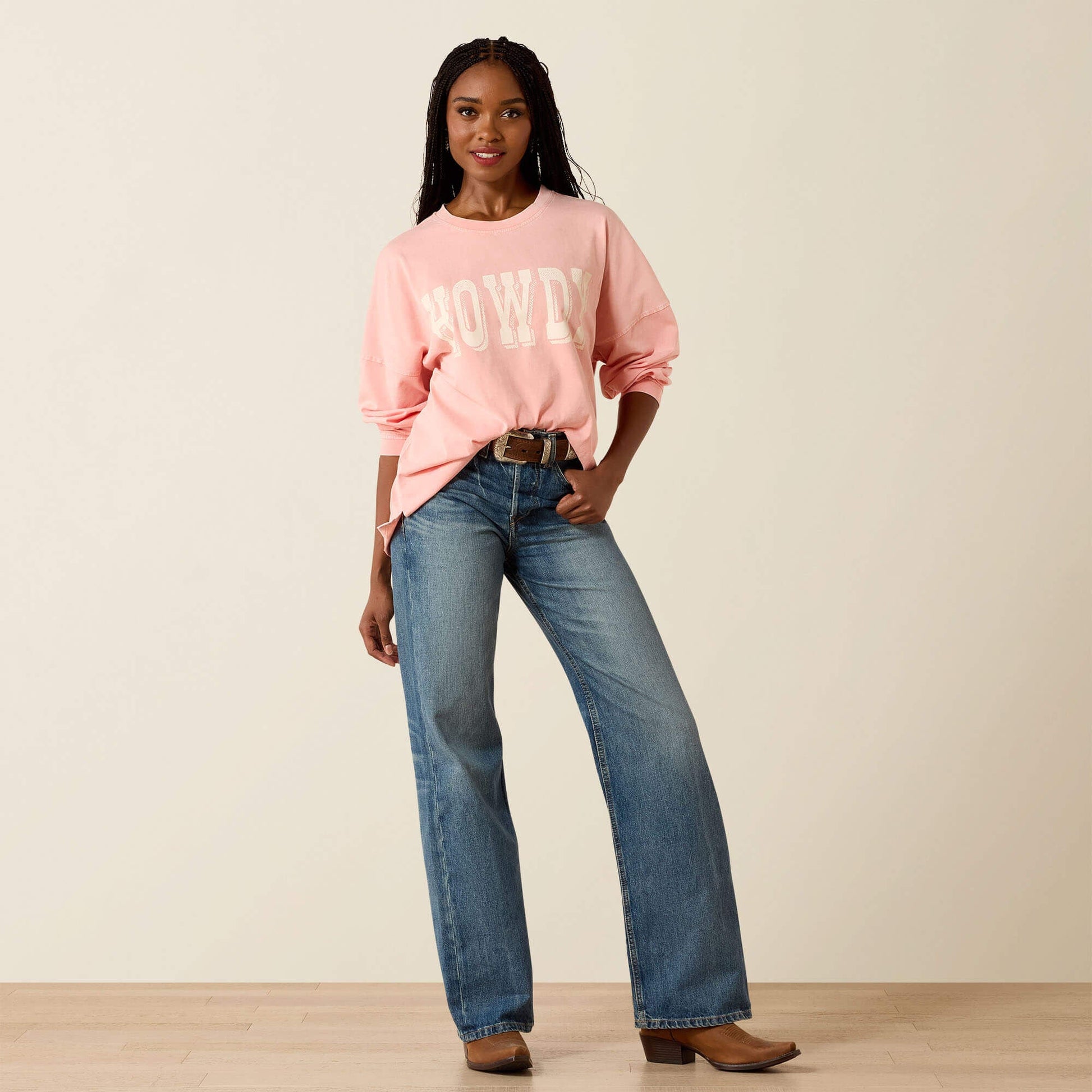 Canvas Oversized Long Sleeve T-Shirt Women | Ariat online