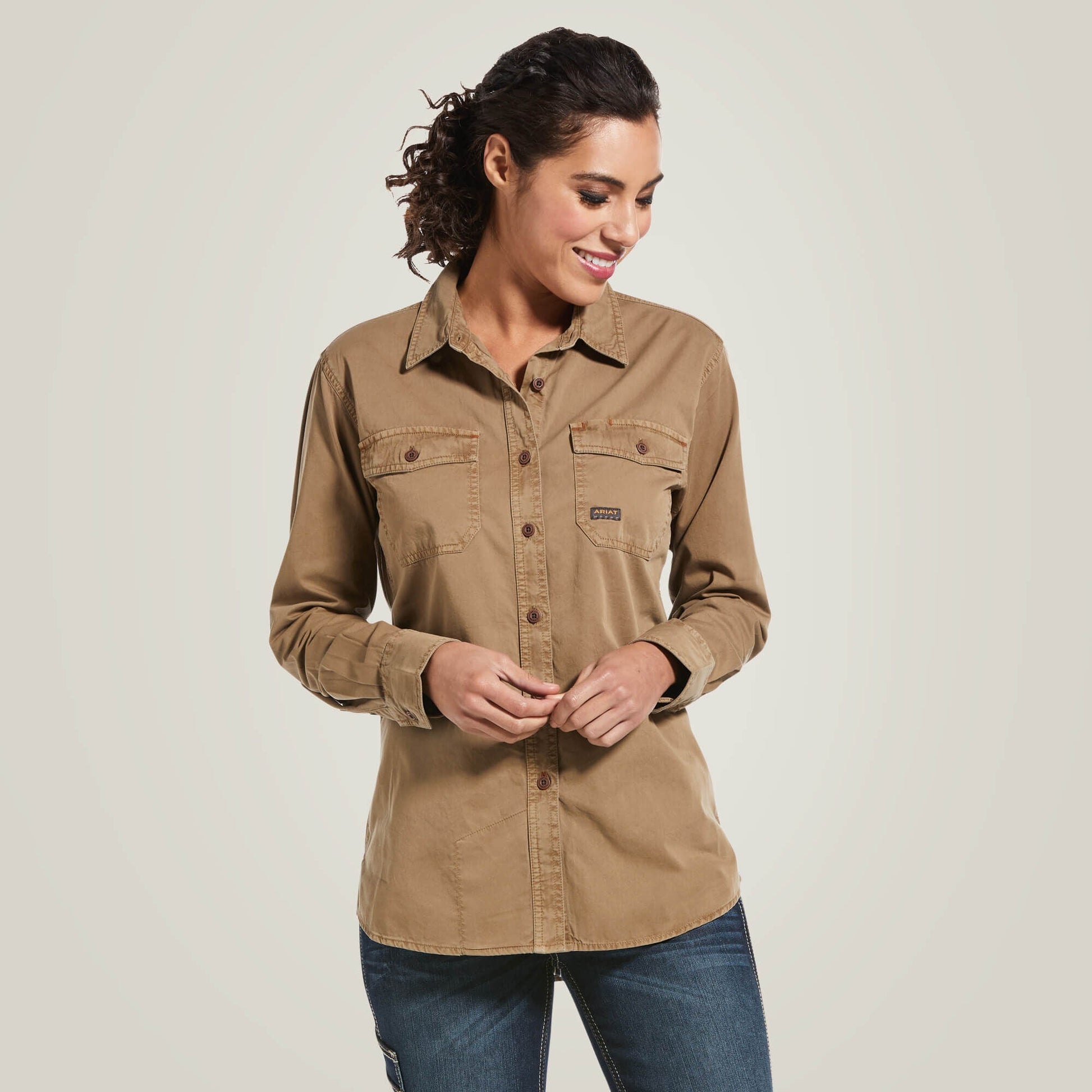 Rebar Washed Twill Work Shirt Women | Ariat discount