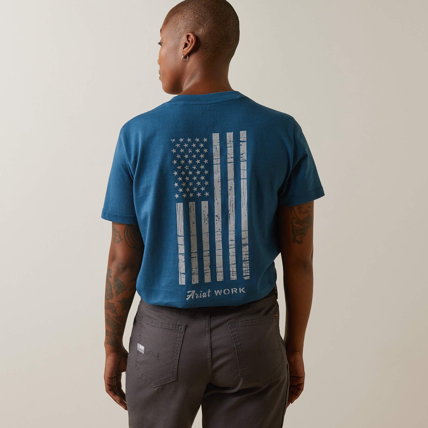Rebar Cotton Strong American Flag Graphic T-Shirt Women | Ariat outlet