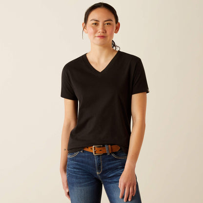 Rebar Cotton Strong Standard V-Neck T-Shirt Women | Ariat sale