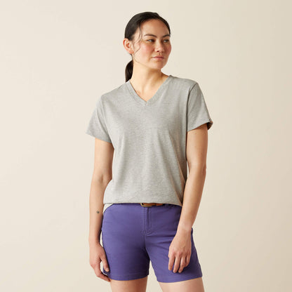 Rebar Cotton Strong Standard V-Neck T-Shirt Women | Ariat discount