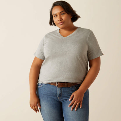 Rebar Cotton Strong Standard V-Neck T-Shirt Women | Ariat discount