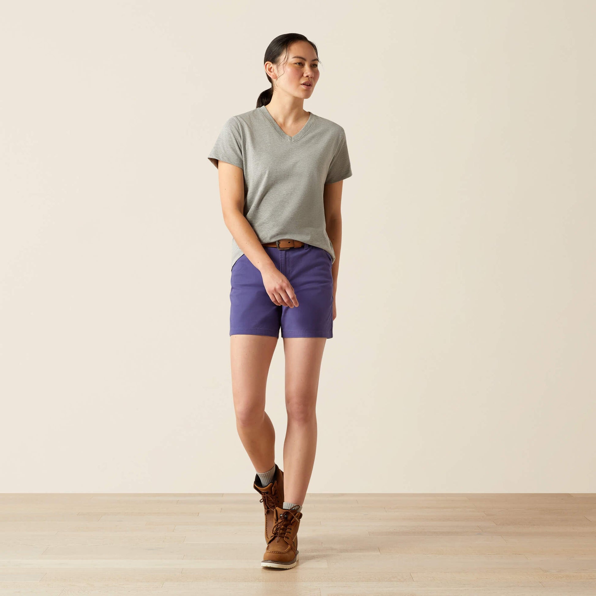 Rebar Cotton Strong Standard V-Neck T-Shirt Women | Ariat discount